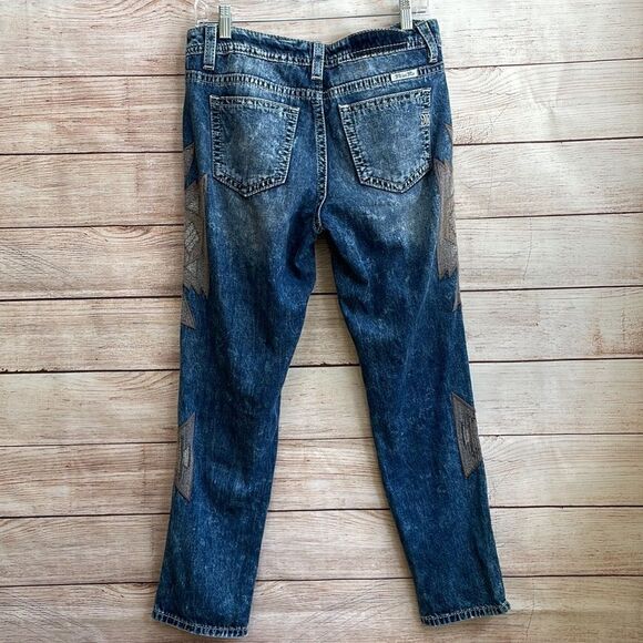 MISS ME AZTEC EMBROIDERED ANKLE JEANS - Picture 6 of 14